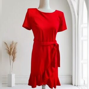 Calvin Klein Vibrant Red Midi Dress  (E17)